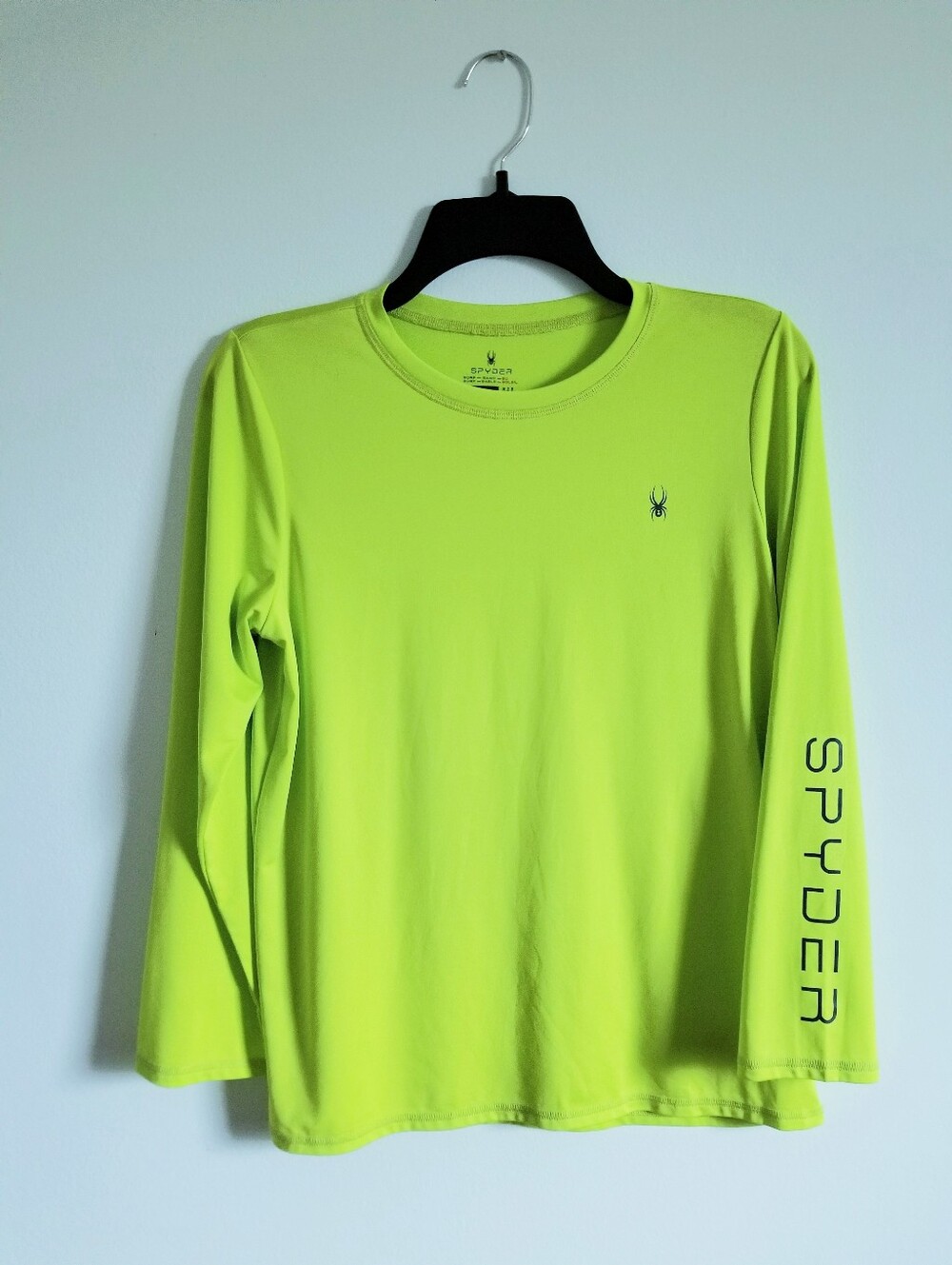 Spyder  Neon Surf Youth Long-Sleeve Performance Tee - Lime Green